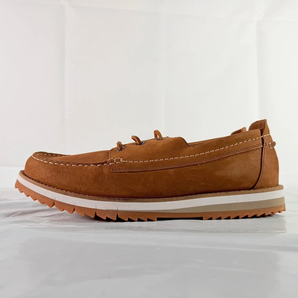 Clarks Durston Lace Tan Nubuck Men's Shoes Size 13 M New with Box